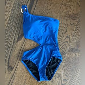 Banana republic blue one piece bathing suit